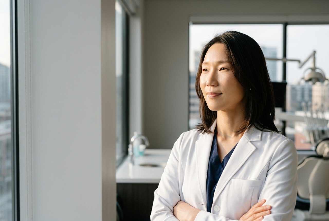 Dr. Michelle Kim in the treatment suite at Willis & Associates Family Dentistry Ivy